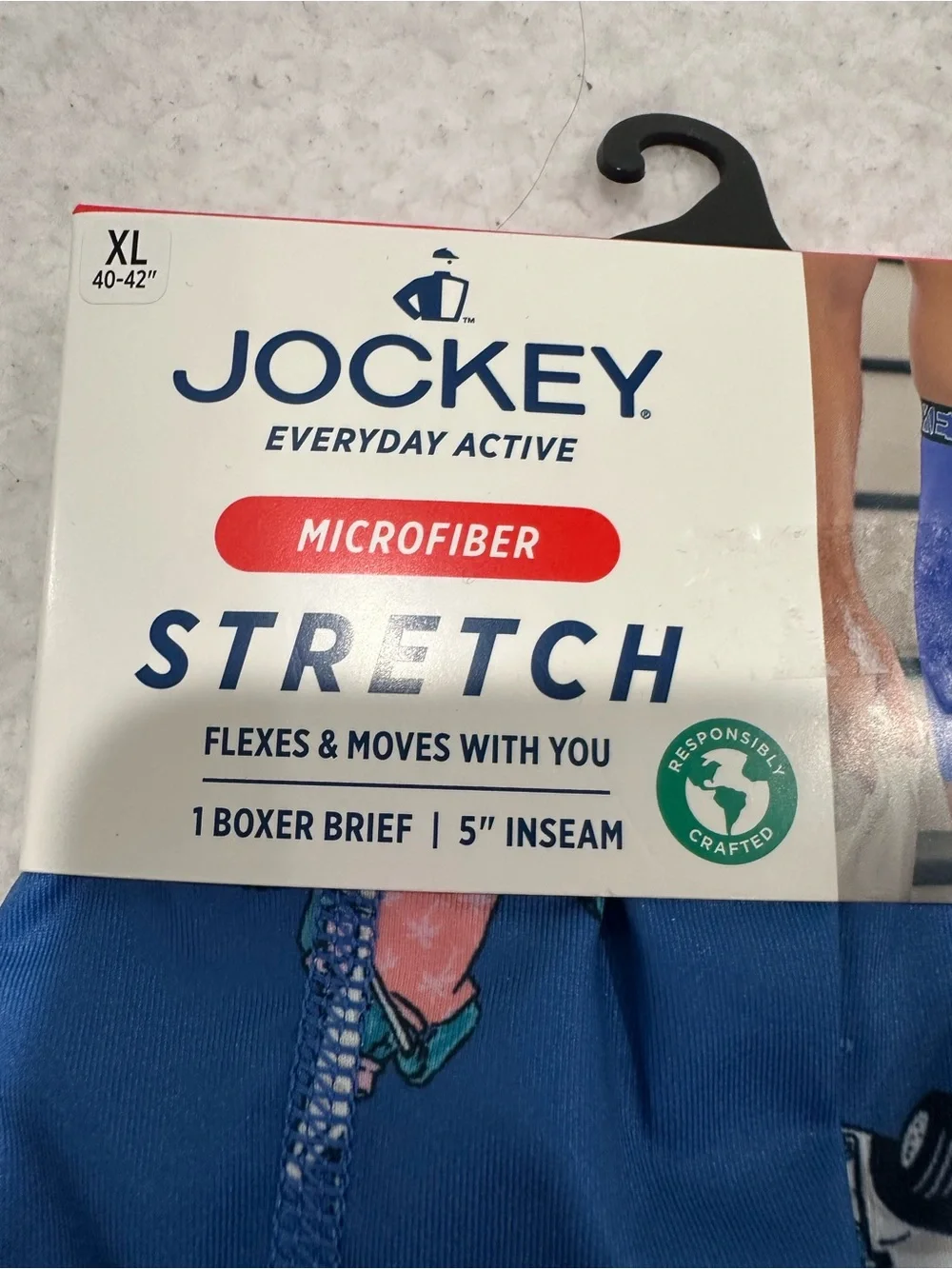 Jockey Blue Boxer Briefs with Golfer Print